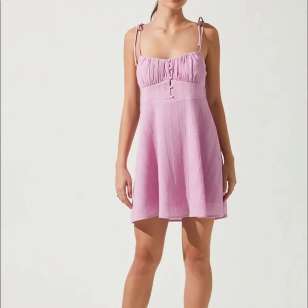Astr the Label Light Pink Tie Strap Mini Dress | Size S